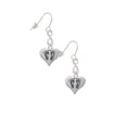 thumbnail image 3 of Delight Jewelry Silvertone Heart with Baby Feet Silver tone Infinity French Earrings, 3 of 4
