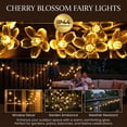 thumbnail image 6 of Decorative Flower String Lights Plug in for Bedroom, Connectable 33ft 100 LED Soft Cherry Blossom Fairy Light for Patio Room Dorm Wedding Party Christmas Tree Hanging Decorations, Warm White, 6 of 9