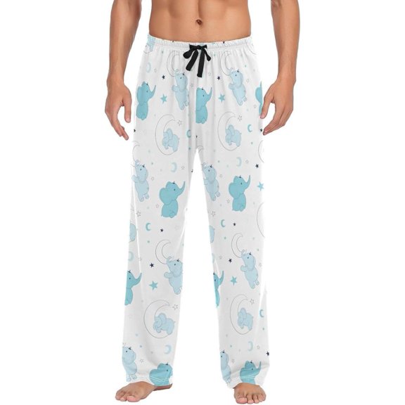 GZHJMY Elephant Pajama Pants for Men, Lounge Pants Lightweight Men Pajama Bottoms with Drawstring Pockets, Christmas New Year Birthday Gifts, Small