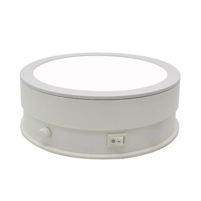 Support d'Affichage pour Plateau Tournant Électrique 15cm/20cm Lumière LED Rotative Support de Montre Bracelet Bijoux, Excellent Design Structurel