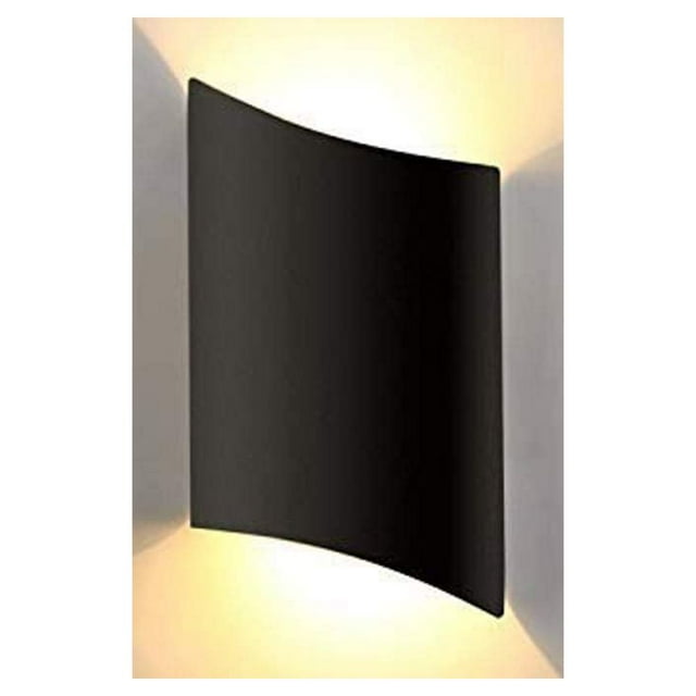 Aplique LED de pared para interior de 10 W, IP66, de aluminio, resistente al agua, con foco COB, para exterior, para salón, escalera, pasillo, dormitorio, jardín, puerta, balcón, camino, negro/blanco