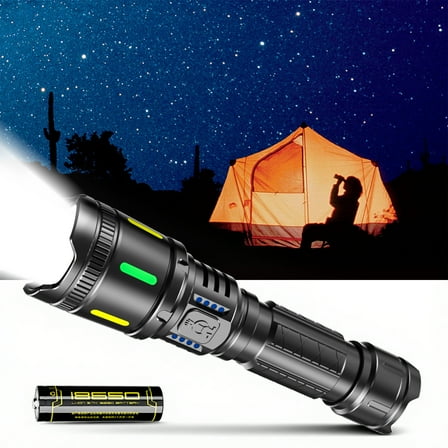 DAYBETTER High Lumen Flashlight Rechargeable, Super Bright LED Spotlight with Adjustable Modes & Focus, Zoomable, Waterproof, Essential Gear for Hiking Camping Backpacking
