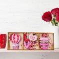 thumbnail image 6 of Valentine Wooden Ornaments Set, Hanging Pink Wood Tag Slices Valentines Day Tree Decorations for Car Home Party Decor, Valentine Day Gift for Lover, 9Pcs, 9.4x3.5in, 6 of 6