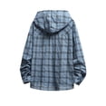 thumbnail image 5 of LEKWK Sun Shirts for Men with Hood UPF 50+ Long Sleeve Button Down Plaid Shirts Lightweight Loose Fit Quick Dry Tops Summer Fishing Hiking Outdoor Outfits, 5 of 5