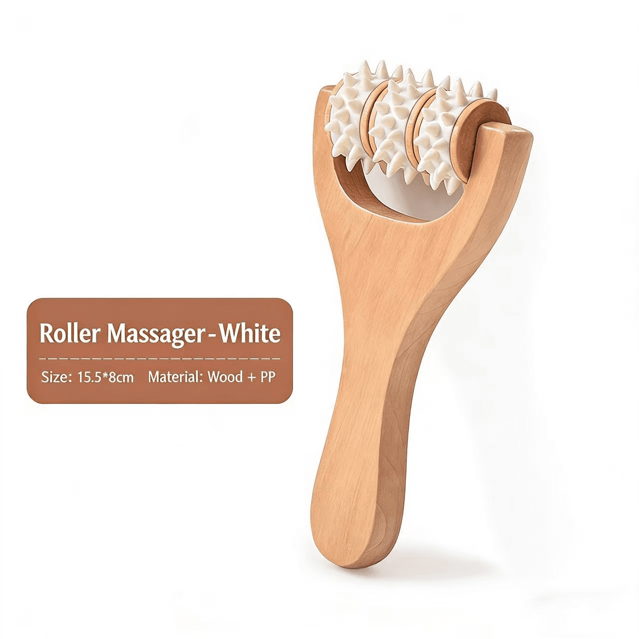 1pc Handheld Muscle Massager with Multi-Coloured Rollers for Neck, Back, Legs, Feet and Hands Portable Massager