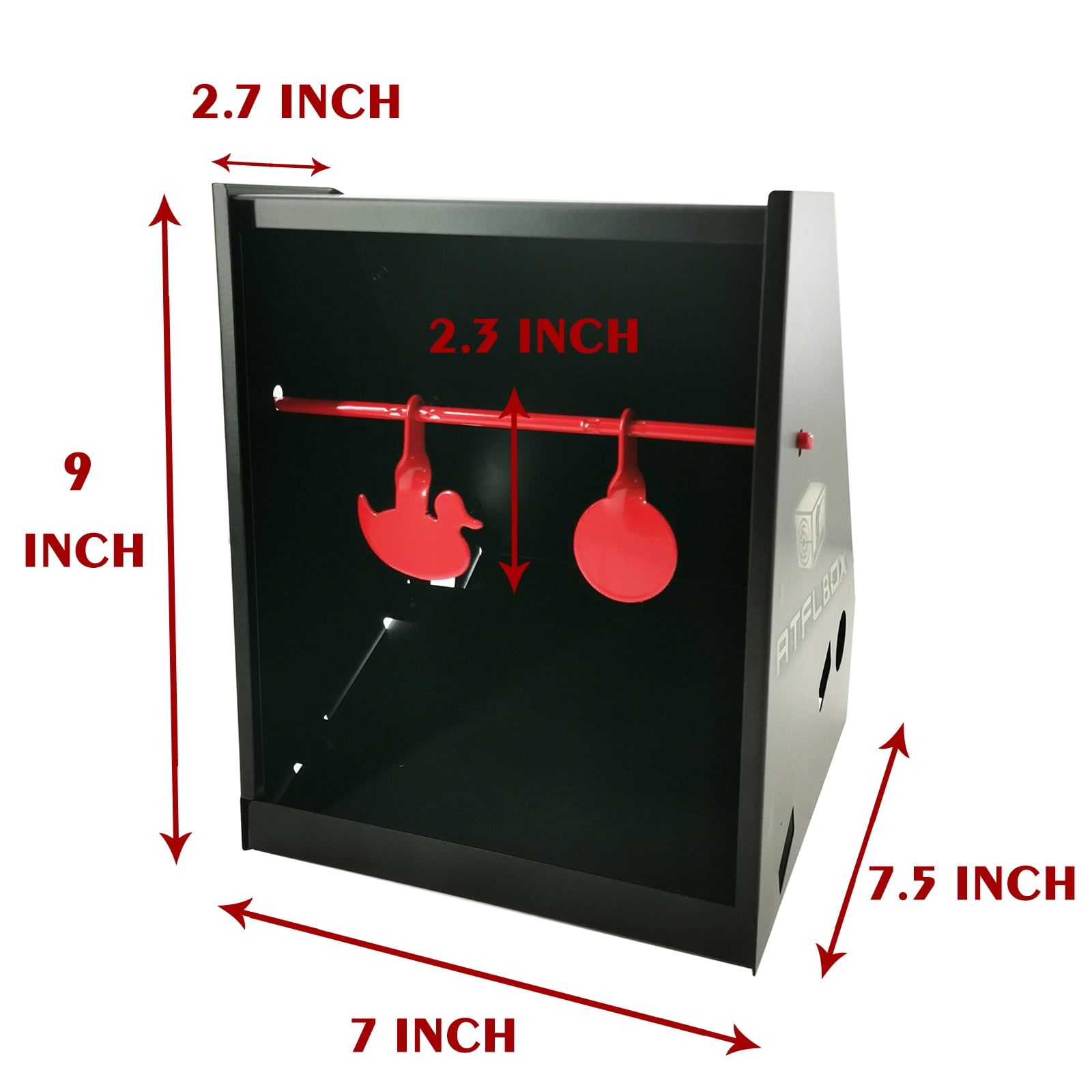 Atflbox 7 x 9 Inch BB Gun Target Trap with 10pcs Paper Target and Spinning Shooting Targets for Airsoft Pellet