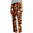thumbnail image 2 of XUNKUSGA Halloween Pajama Pants for Women Comfortable Loose Fit Womens Pajama Pants Casual Elastic Waist Wide Leg Loungewear Bottoms Halloween Gifts 5XL, 2 of 5