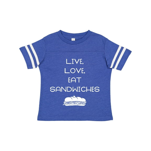 Inktastic Live Love Sandwiches Boys or Girls Toddler T-Shirt