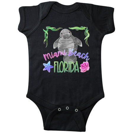 

Inktastic Miami Beach Florida Cute Swimming Manatee Gift Baby Boy or Baby Girl Bodysuit