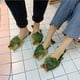 thumbnail image 2 of Trendiga tofflor, casual roliga fisktofflor, fiskformade tofflor green 30, 2 of 2