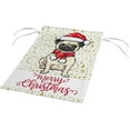 thumbnail image 5 of Merry Christmas Santa Hat Pug Dog Garden Flag, Decorative Double Sided Yard Flag 12 x 18 inch, 5 of 5