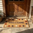 thumbnail image 6 of Patriotic Door Mat 4th of July Bow Flag Floor Doormats Independence Day Star Welcome Non Slip Mats for Front Porch Decor 20*30in, 6 of 8