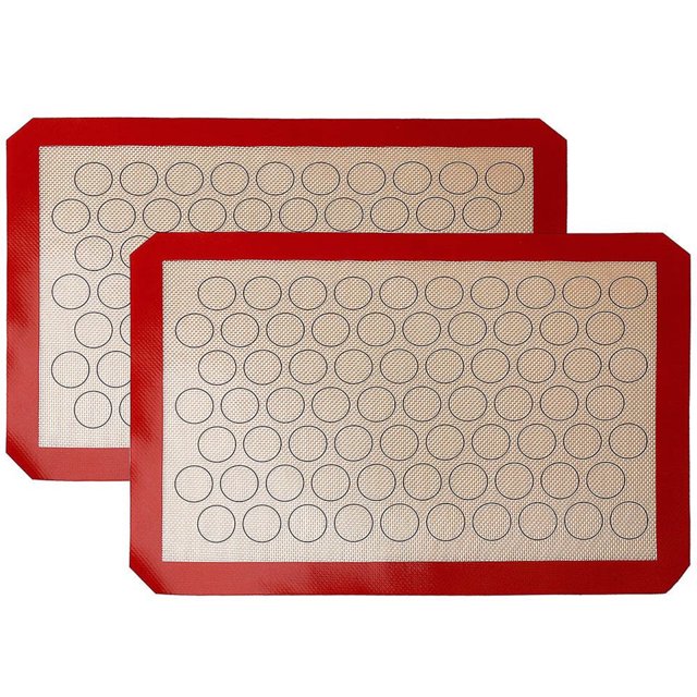 Injueey Alfombrilla de silicona antiadherente para hornear Macaron, 2 uds. Herramientas y accesorios para hornear