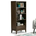 thumbnail image 2 of Allora 4 Shelf Wooden Bookcase in Walnut Brown, 2 of 5