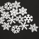 thumbnail image 5 of 50PCS 35mm Mix Shape Wooden White Snowflakes Christmas Ornaments Xmas Pendants New Year Christmas Decorations for Home Party, 5 of 5