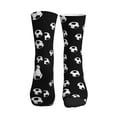 thumbnail image 3 of Crew Socks for Women Men Athletic - Cute soccer balls black Soft Comfort Breathable Mid-Calf Sole Running Socks Womens Men, 3 of 7