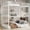 White(Full), variant on Leumius Twin over Twin over Twin Bunk Bed,Metal Triple Bunk Bed for 3 Kids/Teens,Heavy Duty Triple Bed with Guardrail and Ladder,Separates Into 3 Twin Beds,Black