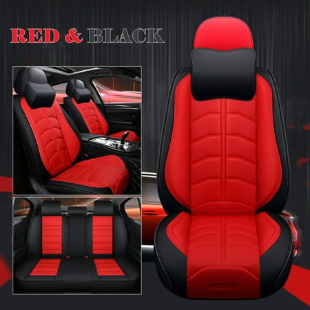 Car 5 Seat Cover Suv Pu Leather Cushions Front Rear Covers Protector Full Set With Headrest Fits Universal On Accuweather - Universal Leather Car Seat Covers Full Set