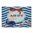 thumbnail image 1 of Nursery Cutting Board, Marine Themed Ahoy Lettering Childish Desgn with Whale, Decorative Tempered Glass Cutting and Serving Board, in 3 Sizes, by Ambesonne, 1 of 2