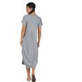 thumbnail image 2 of Stylore Women's Nightshirt Short Sleeve Nightgown V-Neck Sleepwear Grey M, 2 of 6