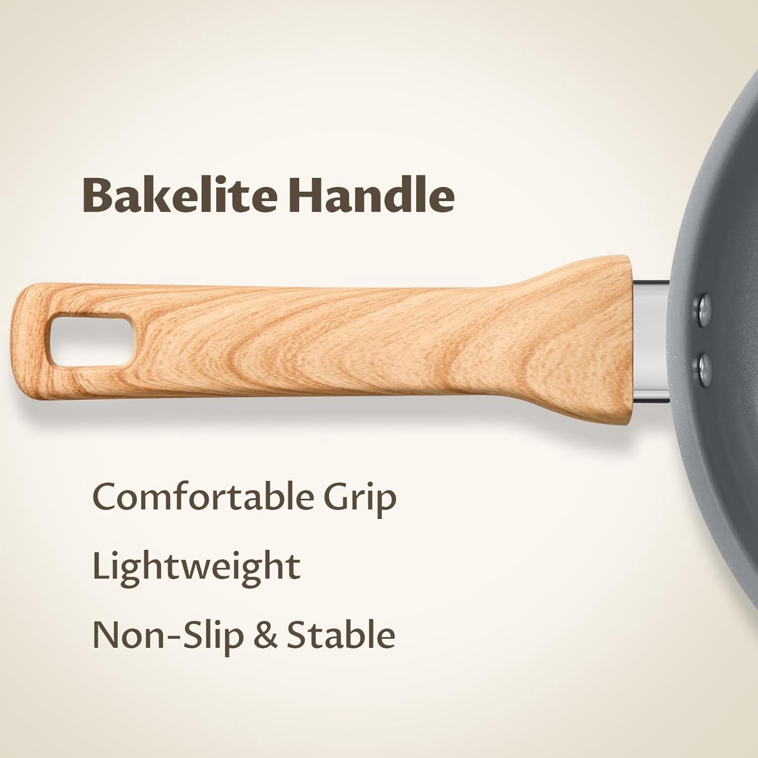 Non Stick Frying Pans Set, 3 Pieces Ceramic Frying Pan, Molecular-bonded Induction Base, Kitchen Chef's Pan, Omelet Pans, PFAS/PTFE , Compatible with All Stovetops