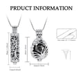 thumbnail image 2 of Tree of Life Urn Necklace for Ashes for Women Men Teardrop Cremation Jewelry Stainless Steel Memorial Pendant Keepsake with Hollow Mini Urns, 2 of 6