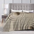 UltraSoft Micro Fleece Blanket,Beach Sand Pebble Stone Background