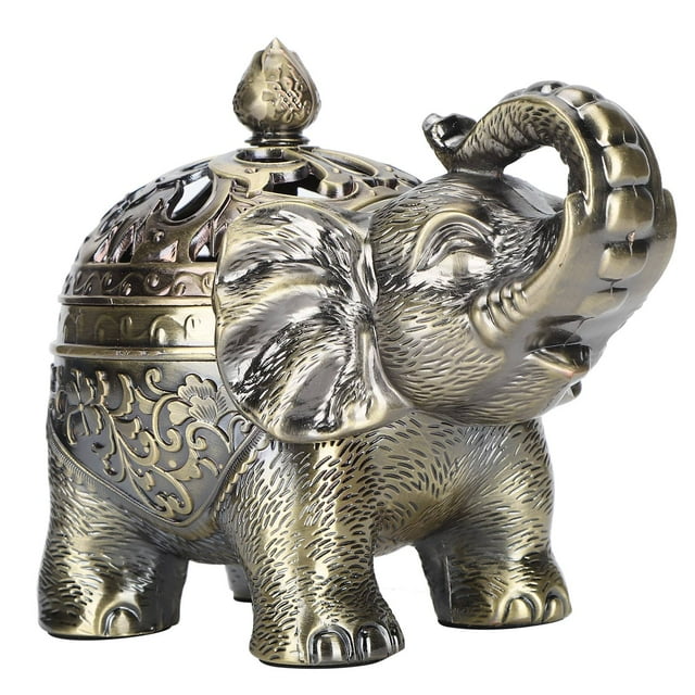 Quemador de incienso con forma de elefante, adorno de aromaterapia, quemador de incienso que mejora tu experiencia