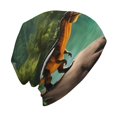 thumbnail image 6 of Naloa Lake Forest Dinosaur Soft Beanie Hat, Knit Beanie Daily Beanie in Fine Knit for Women Men Winter Travel, Outdoor, 6 of 7