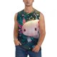 thumbnail image 1 of Balery Whimsical Axolotl Fantasy Camisetas sin mangas para hombre, absorbe la humedad y protege contra el mal olor.-X-Large, 1 of 7