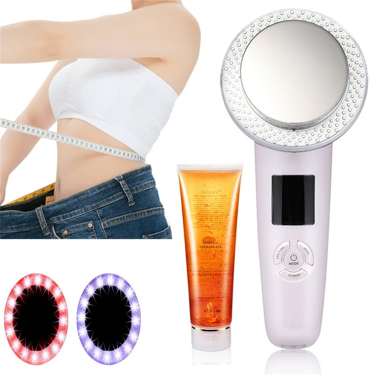 KKSQ 6 in 1 Fat Burning Machine EMS Infrared Ions Body Slimming Equipment for Face Waist Abdomen Legs Arms with Hot Gel Cream