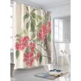 thumbnail image 3 of Spring Floral Shower Curtain Set, Waterproof Shower Curtains for Bathroom, Watercolor Pink Flower Botanical Washable Fabric Cloth Bath Curtain for Bathtub Decoration with Hooks 48x72 Inches, 3 of 6