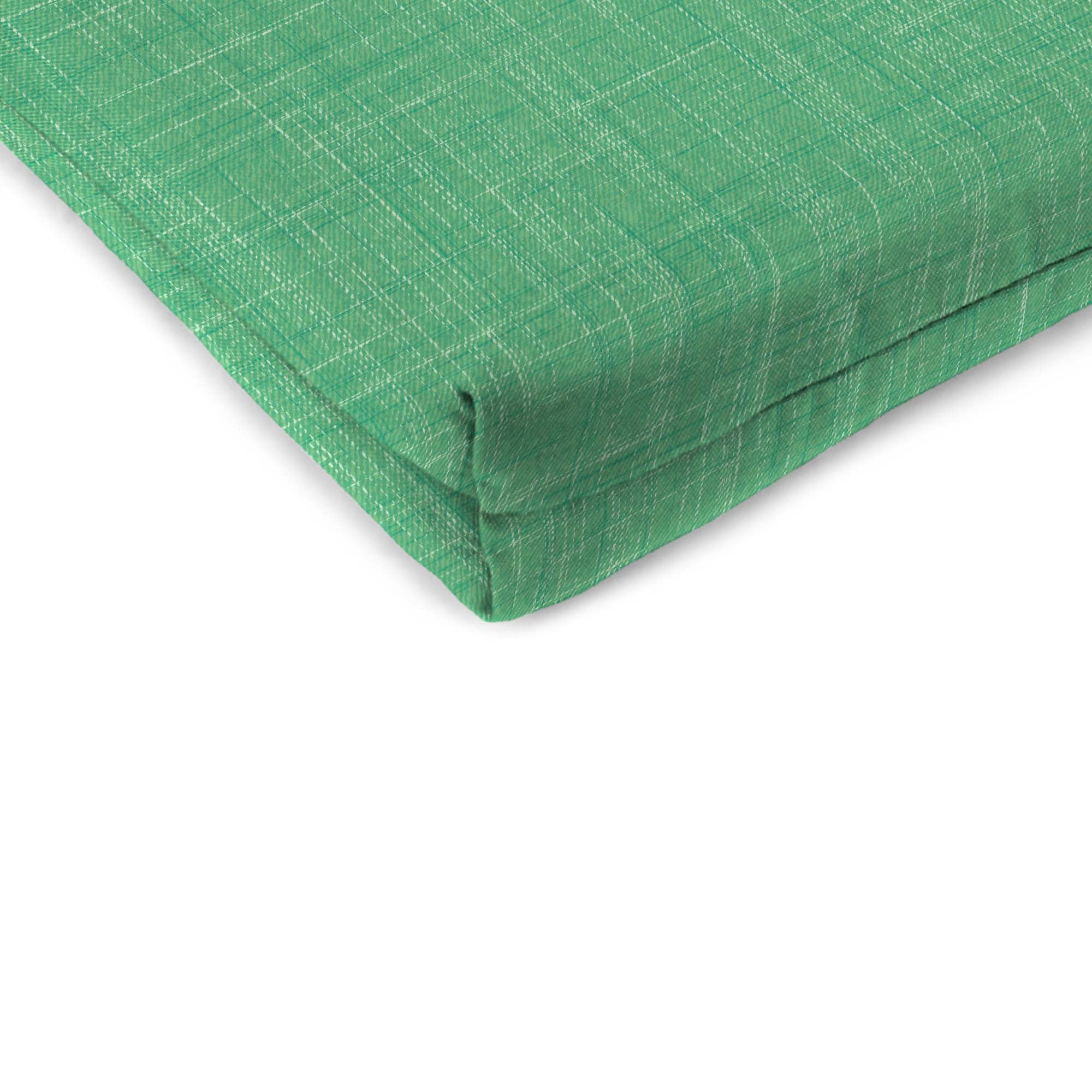 Jordan Manufacturing 17" x 19" Harlow Dill Green Solid Rectangular Outdoor Chair Pad Seat Cushion with Ties (2 Pack)