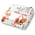 thumbnail image 2 of Fox Blanket Super Cozy Soft Fox Animal Throw Blanket Warm Plush Fluffy Foxes Stuff Gifts for Women Girls Fleece Flannel Gift Blankets for Kids Adults 50"X40", 2 of 6