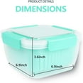 thumbnail image 3 of MesaSe Shopwithgreen Berry Keeper Box Containers  Berry Boxes Keep Fresh Produce Saver Food Storage Containers with Leak-proof Lids - Clear  50 oz (Green), 3 of 5