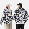thumbnail image 4 of Balery Daisy Floral Sudadera ligera de manga larga con capucha y protección solar UPF 50+ para hombre y mujer, ideal para pesca y running-Small, 4 of 7