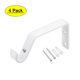 thumbnail image 1 of Soporte de varilla de cortina Uxcell 99x49x15mm de hierro cepillado blanco, paquete de 4, 1 of 5