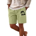 thumbnail image 6 of CONZONE Mens Casual Shorts Elastic Waist Drawstring Summer Beach Shorts For Men Hawaiian Graphic Lightweight Loose Fit Outdoor Shorts With Pockets, 6 of 6