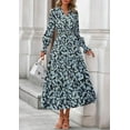 thumbnail image 4 of PRETTYGARDEN Women's Floral Maxi Dress Spring Long Sleeve V Neck Casual A Line Long Flowy Boho Party Dresses, 4 of 7