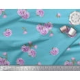 thumbnail image 3 of Soimoi Cotton Poplin Fabric Leaves & Peony Floral Printed Craft Fabric by The Yard 42 Inch Wide, 3 of 3