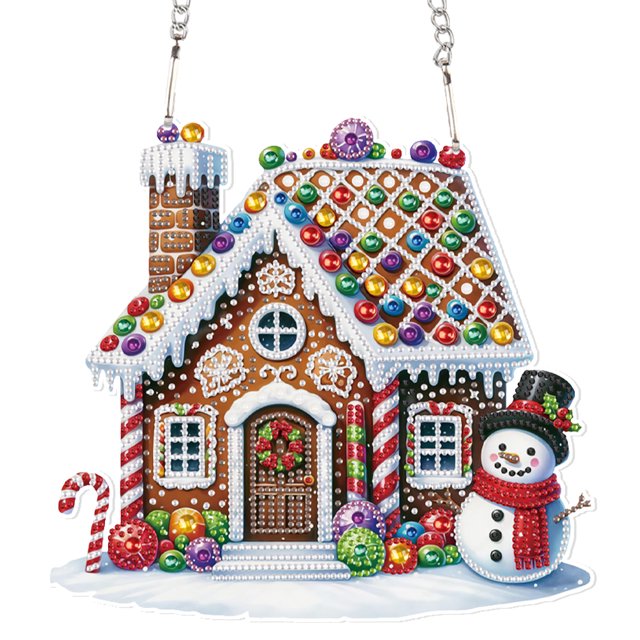 Kits Arte Diamantes Colgantes Tema Navideño Acrílico Con Forma Especial para Principiantes