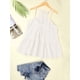thumbnail image 4 of Blusas holgadas con tirantes finos y cuello en V estilo halter y peplum para mujer, 4 of 5