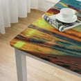 thumbnail image 5 of Acheng Sunset Palm Trees Beach Square Tablecloth Waterproof 100% Polyester Fiber 40*40, 5 of 8