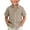 Khaki, variant on GiLiling Boys Button Down Shirt Cotton Short Sleeve Shirt Solid Summer Beach Shirt with Pocket (Navy, 3-4 Years)