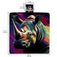 thumbnail image 2 of Rhinoceros Canvas Picnic Mat Waterproof Outdoor Blanket with Carrying Strap - Large Size for Family Beach Trips and Camping, Durable and Easy to Clean, 2 of 6