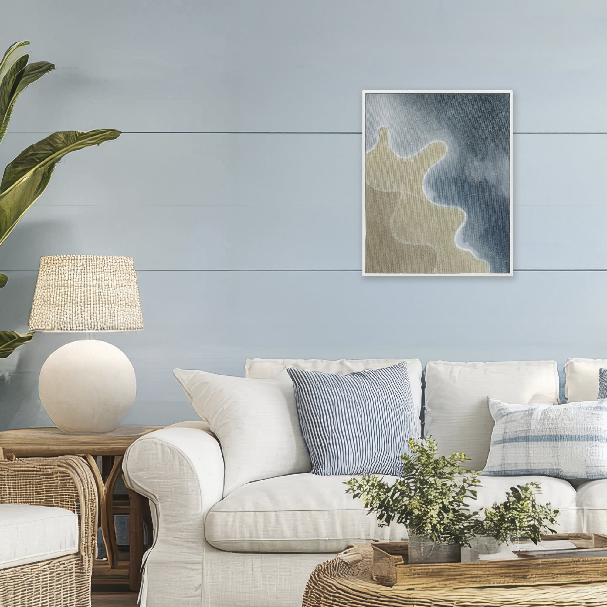 Stupell Industries Turning The Tides Contour White Framed Giclee Art, design by Grace Popp