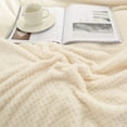 thumbnail image 5 of Premium Flannel Fleece Bed Throw Blanket for Sofa Couch | Waffle Textured Soft Fuzzy Blanket | Warm Cozy Microfiber Plush, 5 of 14