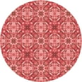 thumbnail image 1 of Ahgly Company Machine Washable Indoor Round Transitional Light Coral Pink Area Rugs, 3' Round, 1 of 7
