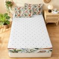 thumbnail image 4 of Manfei Hippie Lizard Zipper Queen Comforter Set with Fitted Sheet and 2 Pillowcases, Bohemian Western Cactus Zipper Bedding Set, White Tan, Reversible, 4 Pieces, 4 of 7