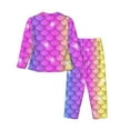thumbnail image 2 of Bingfone Womens Pajama Sets Rainbow Scales2 Print,Long Sleeve Loungewear Pajamas Set-Xx-Large, 2 of 9